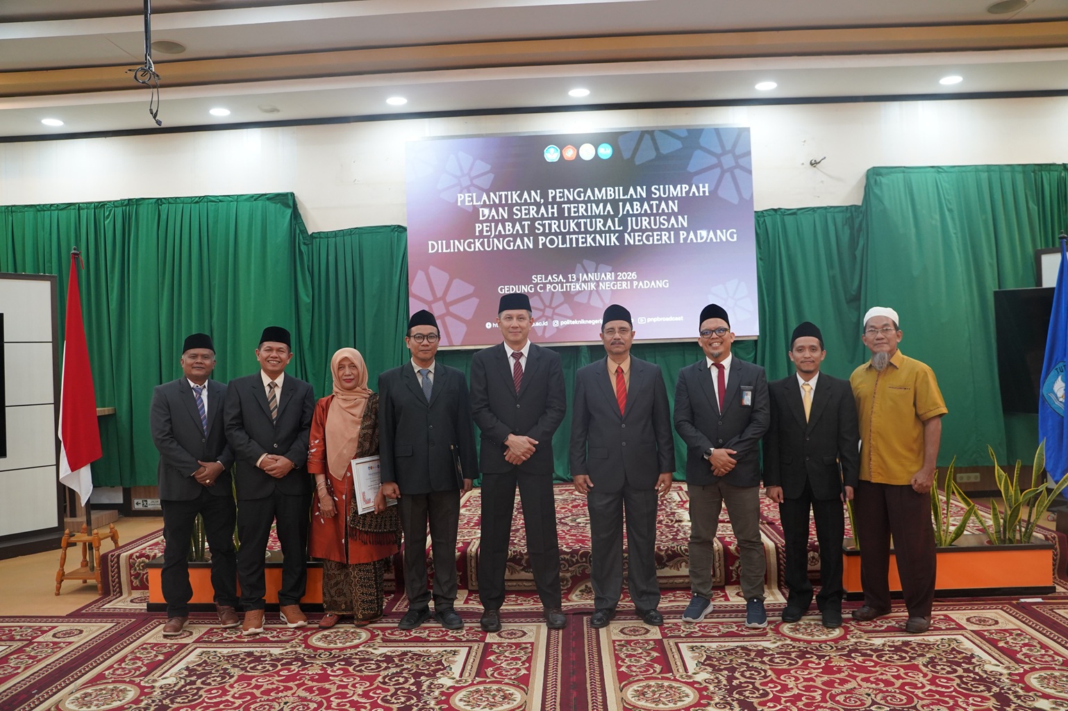 Pelantikan, Pengambilan Sumpah, dan Serah Terima Jabatan Struktural di Lingkungan Politeknik Negeri Padang